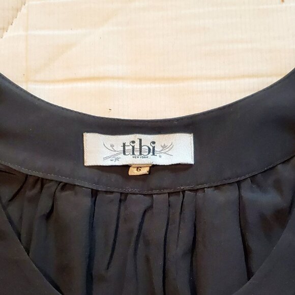 Tibi black silk l/s top size 6 - Picture 6 of 6